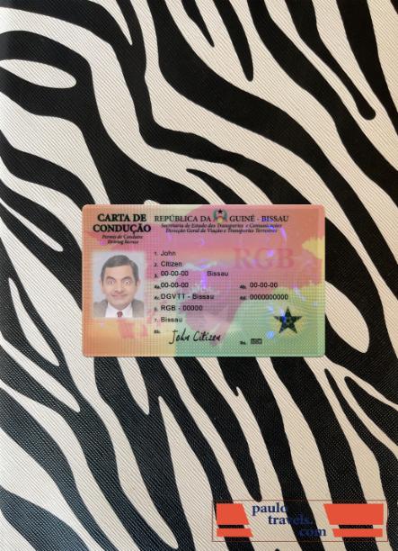 Guine Bissau driving license photolook front PSD template